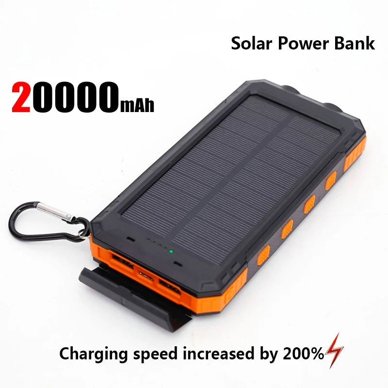 50000mAh Solar Power Bank, LDE Light