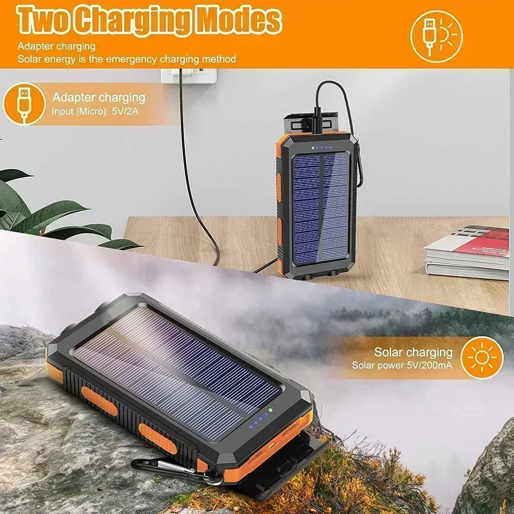 50000mAh Solar Power Bank, LDE Light