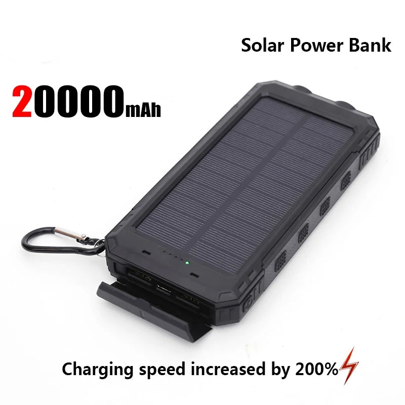 50000mAh Solar Power Bank, LDE Light