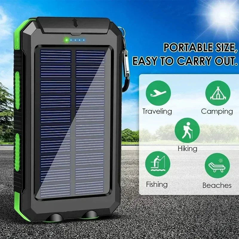 50000mAh Solar Power Bank, LDE Light