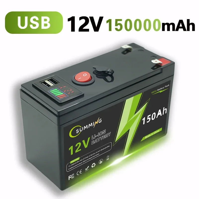 12V 150Ah  Rechargeable Lithium Battery