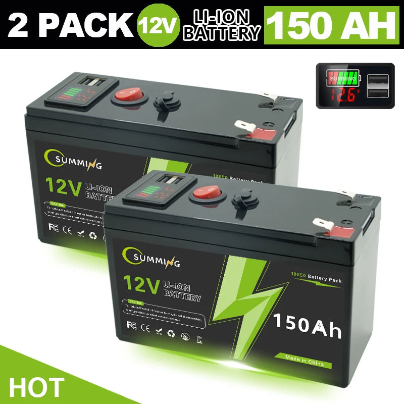 12V 150Ah  Rechargeable Lithium Battery