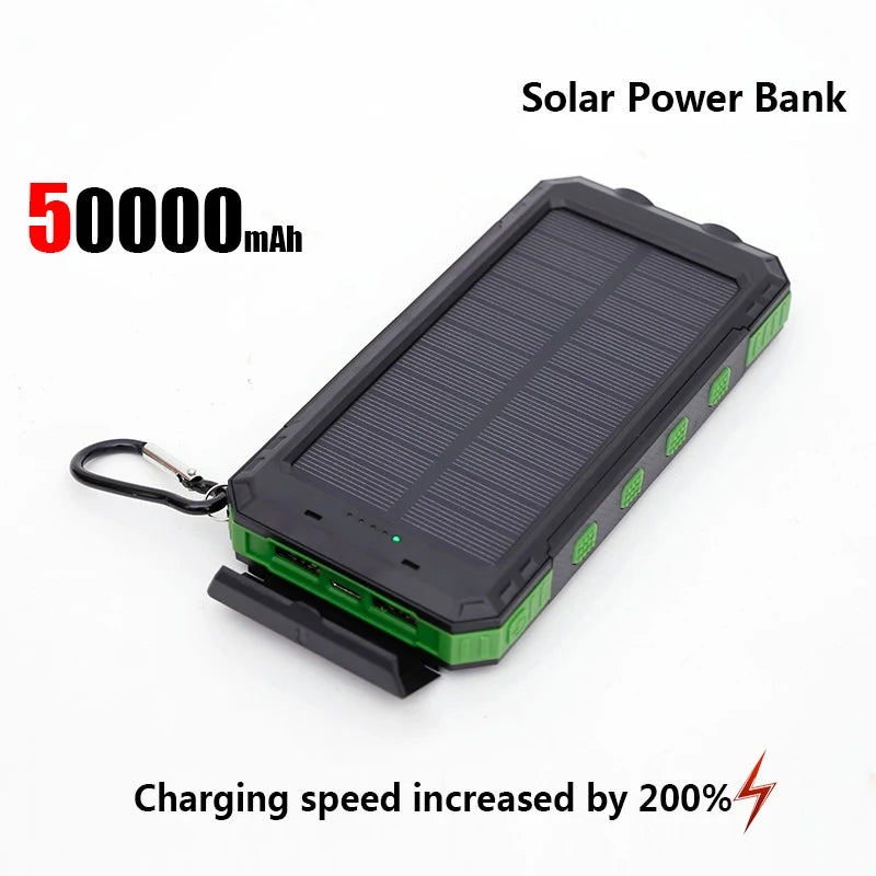 50000mAh Solar Power Bank, LDE Light