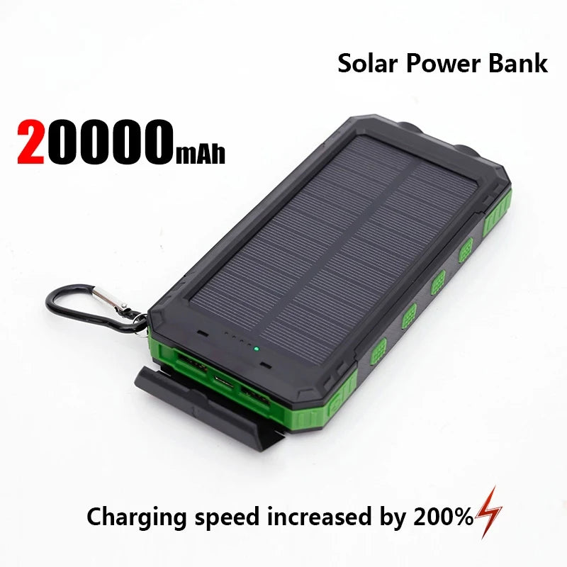 50000mAh Solar Power Bank, LDE Light