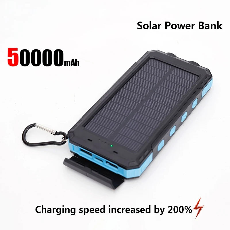 50000mAh Solar Power Bank, LDE Light